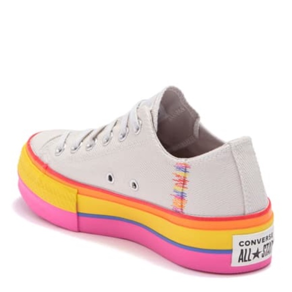 NIB Converse CTAS Lift Ox Canvas 564992C Rainbow - Picture 8 of 8